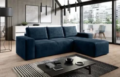Designer Ecksofa Solaris mit Schlaffunktion und Stauraum
