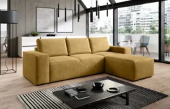Designer Ecksofa Solaris mit Schlaffunktion und Stauraum