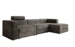 Designer Ecksofa Stockholm in Cord mit Stauraum