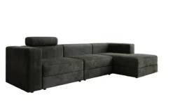 Designer Ecksofa Stockholm in Cord mit Stauraum