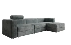 Designer Ecksofa Stockholm in Cord mit Stauraum