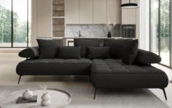 Designer Ecksofa Sydney Bouclé mit elektrischer Schlaffunktion
