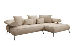 Designer Ecksofa Sydney II Bouclé mit elektrischer Schlaffunktion