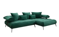 Designer Ecksofa Sydney II Samt mit elektrischer Schlaffunktion
