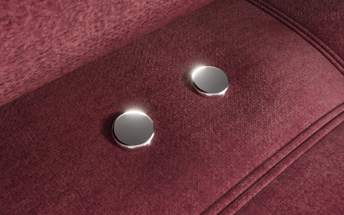 Designer Ecksofa Sydney Samt mit elektrischer Schlaffunktion