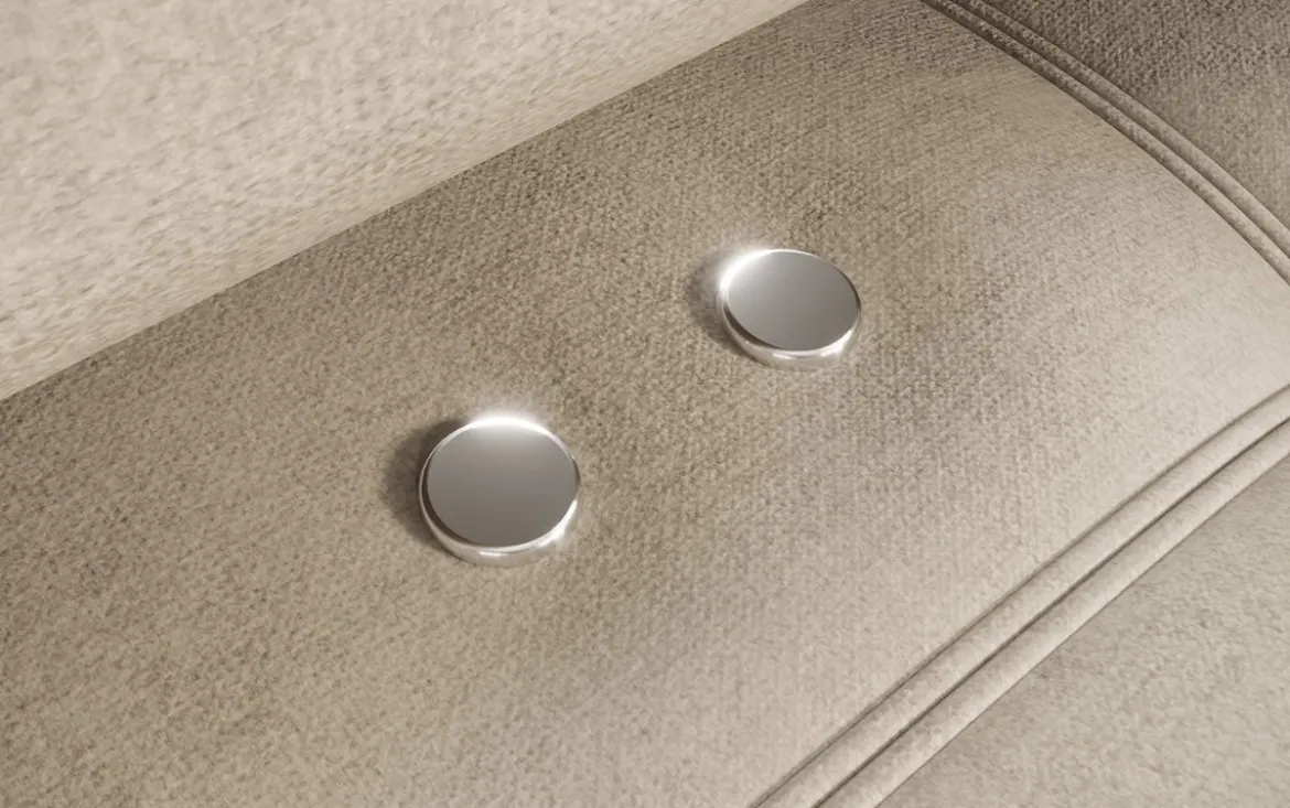 Designer Ecksofa Sydney Samt mit elektrischer Schlaffunktion