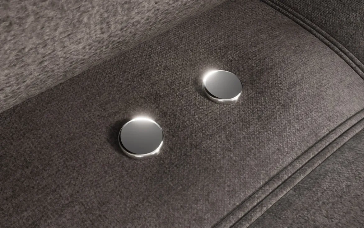 Designer Ecksofa Sydney Samt mit elektrischer Schlaffunktion