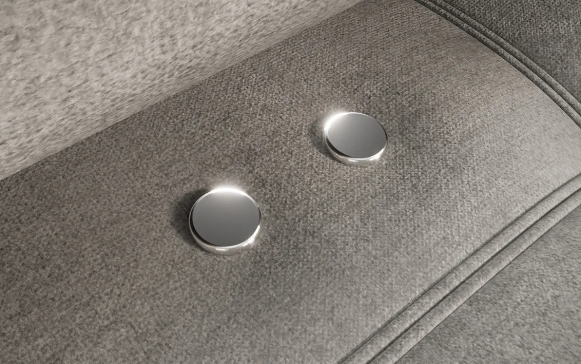 Designer Ecksofa Sydney Samt mit elektrischer Schlaffunktion