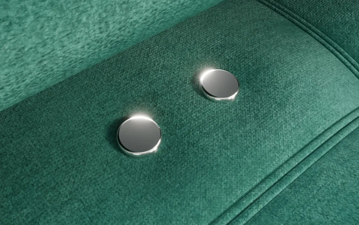 Designer Ecksofa Sydney Samt mit elektrischer Schlaffunktion