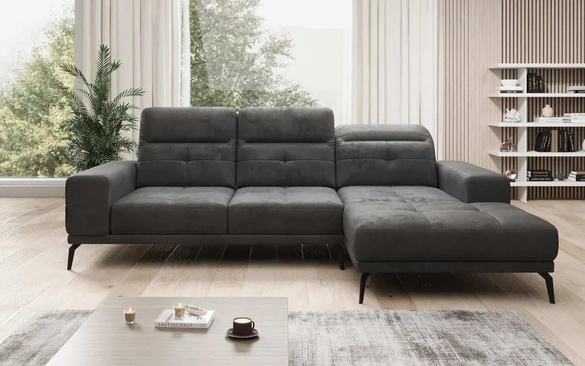 Designer Ecksofa Terina inkl. Beistellhocker