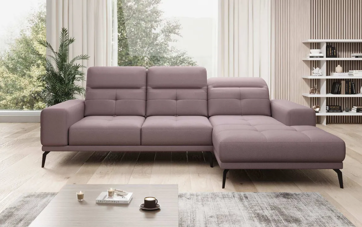 Designer Ecksofa Terina inkl. Beistellhocker