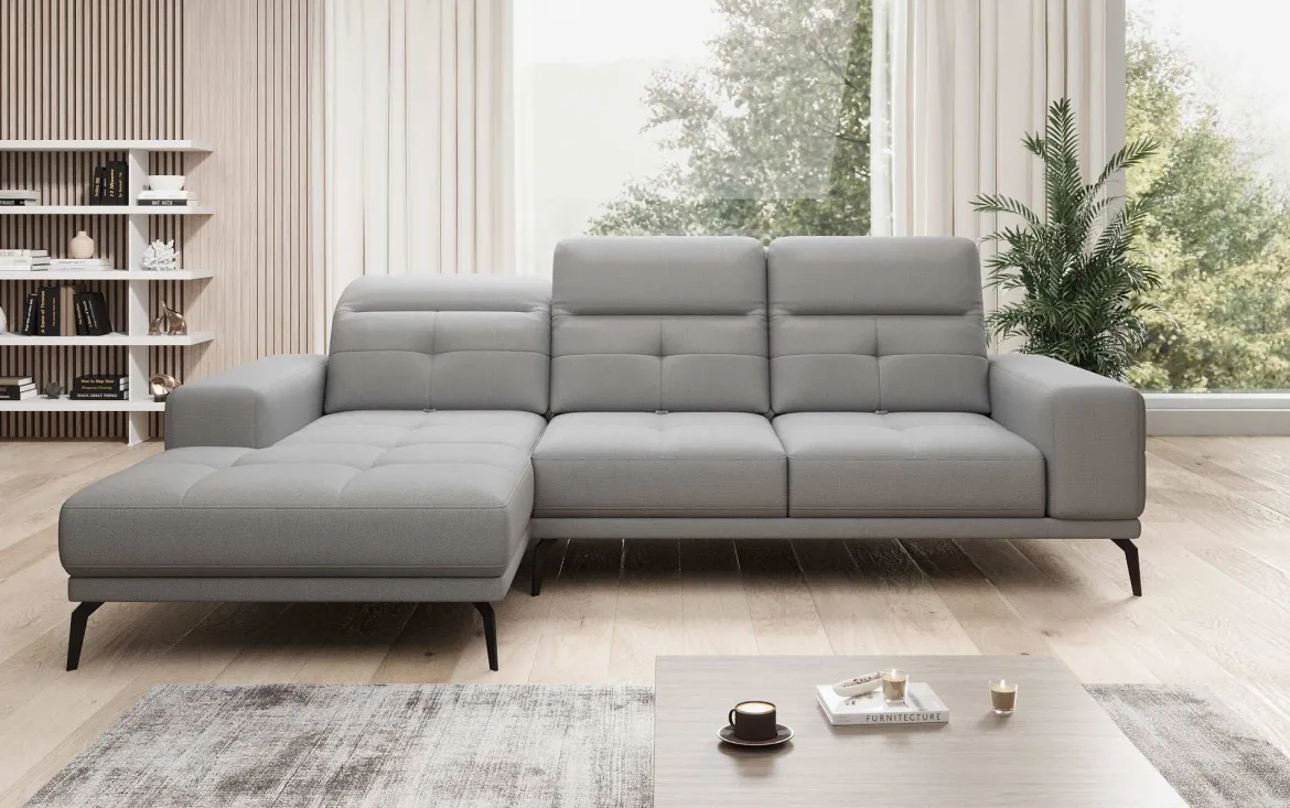 Designer Ecksofa Terina inkl. Beistellhocker