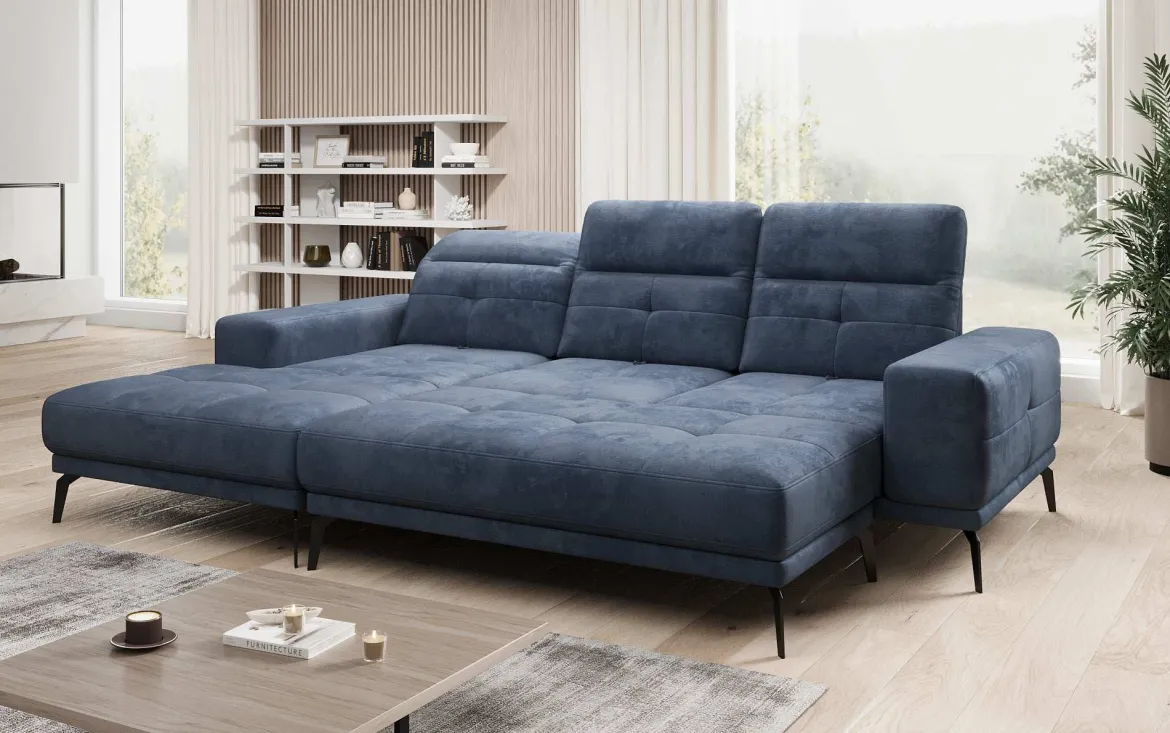 Designer Ecksofa Terina inkl. Beistellhocker