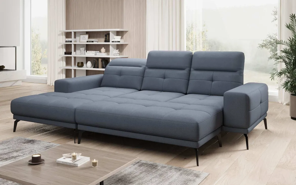 Designer Ecksofa Terina inkl. Beistellhocker