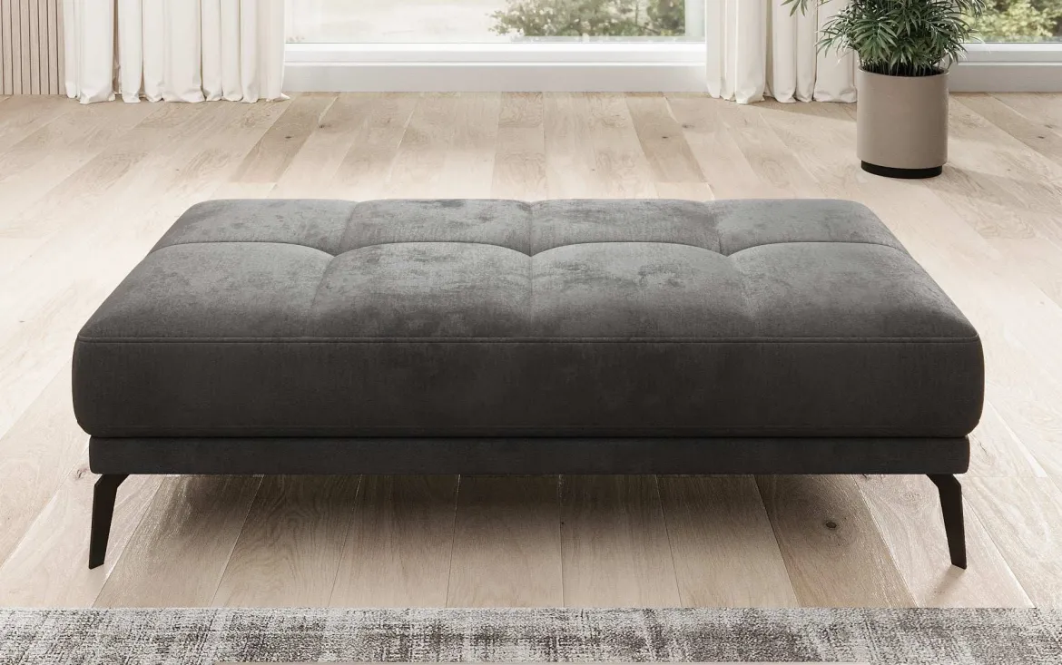 Designer Ecksofa Terina inkl. Beistellhocker