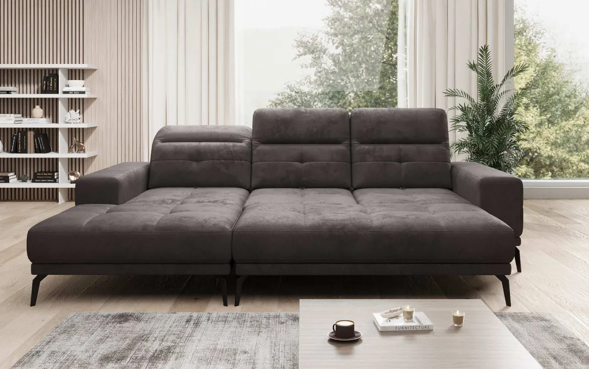 Designer Ecksofa Terina inkl. Beistellhocker