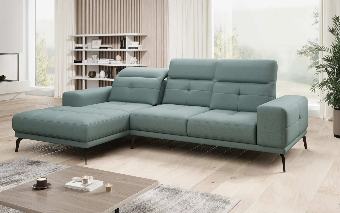 Designer Ecksofa Terina inkl. Beistellhocker