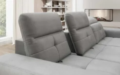 Designer Ecksofa Terina inkl. Beistellhocker