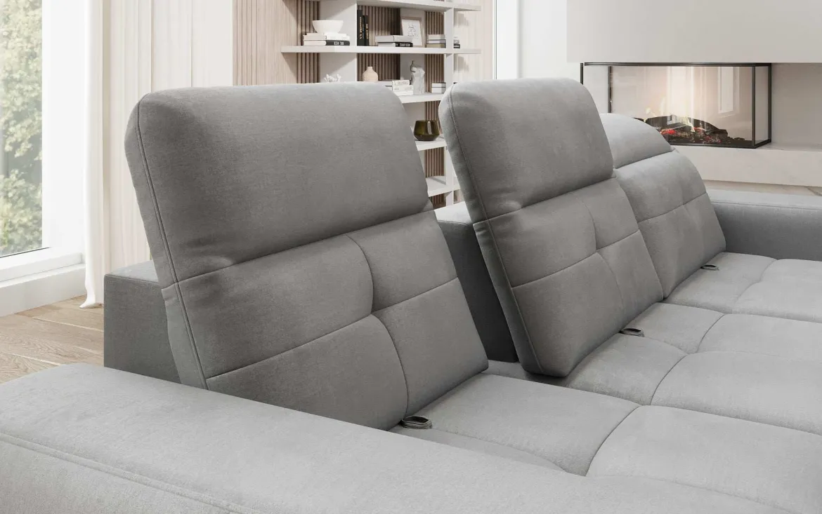 Designer Ecksofa Terina inkl. Beistellhocker