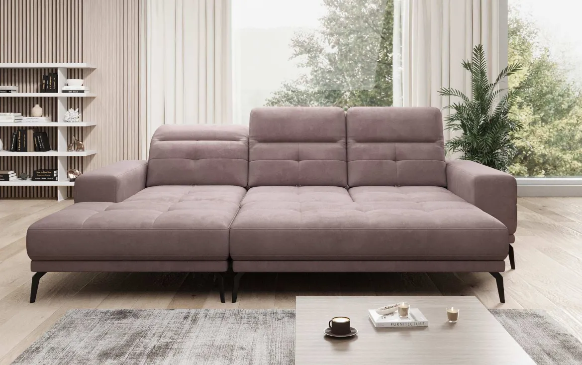 Designer Ecksofa Terina inkl. Beistellhocker