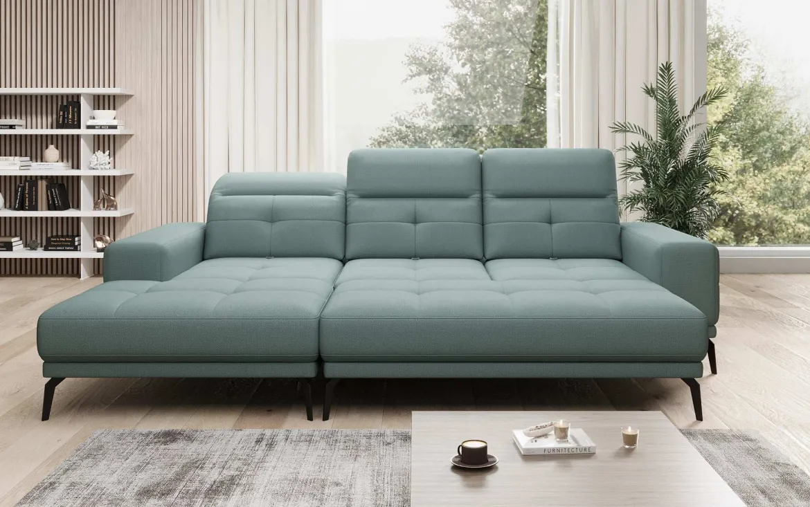 Designer Ecksofa Terina inkl. Beistellhocker