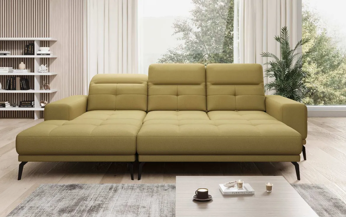 Designer Ecksofa Terina inkl. Beistellhocker