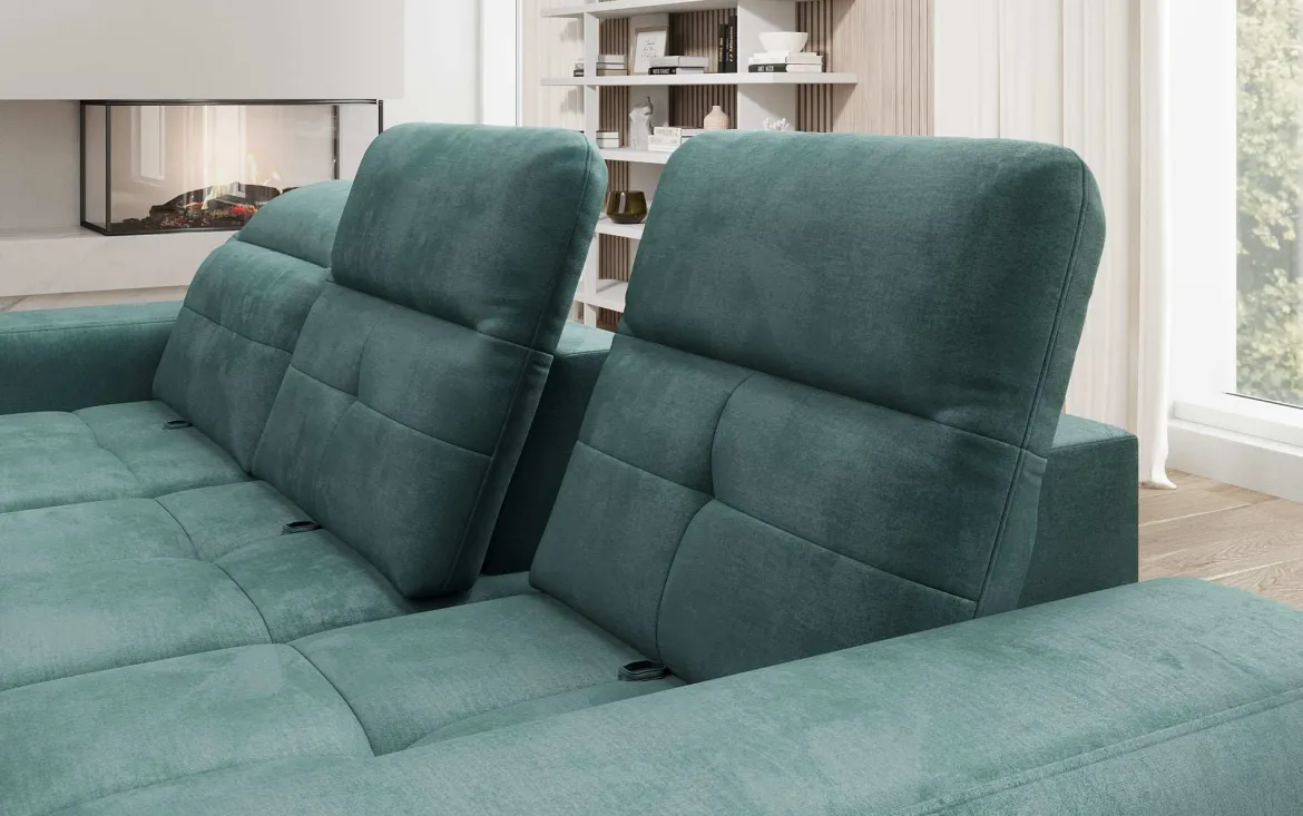 Designer Ecksofa Terina inkl. Beistellhocker