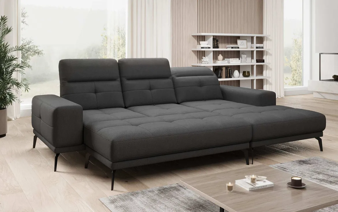 Designer Ecksofa Terina inkl. Beistellhocker