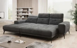 Designer Ecksofa Terina inkl. Beistellhocker