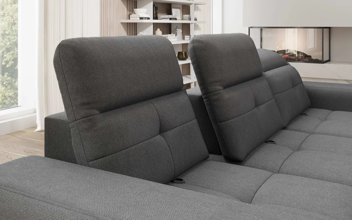 Designer Ecksofa Terina inkl. Beistellhocker