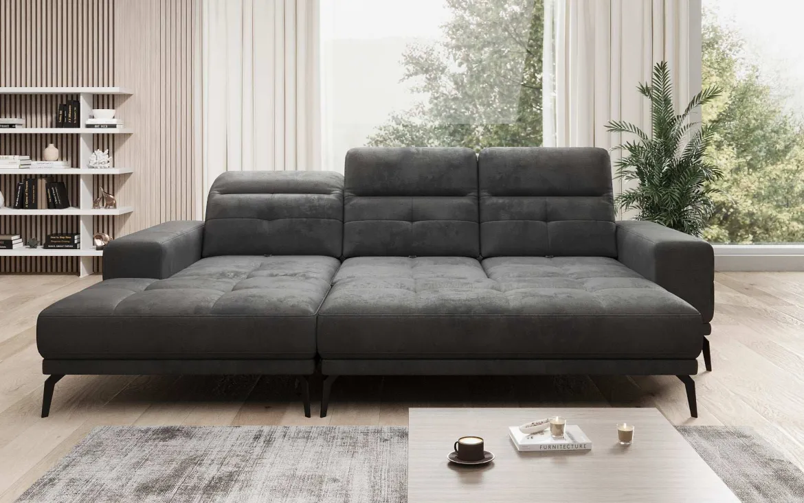 Designer Ecksofa Terina inkl. Beistellhocker