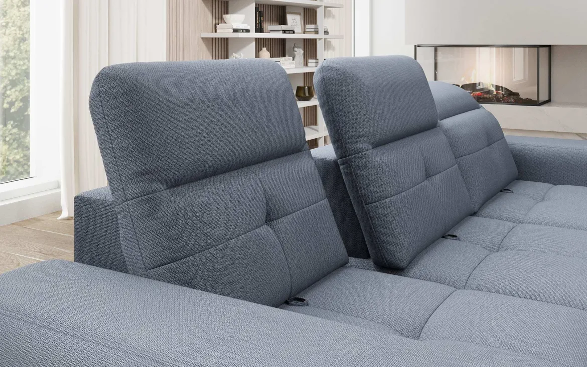 Designer Ecksofa Terina inkl. Beistellhocker