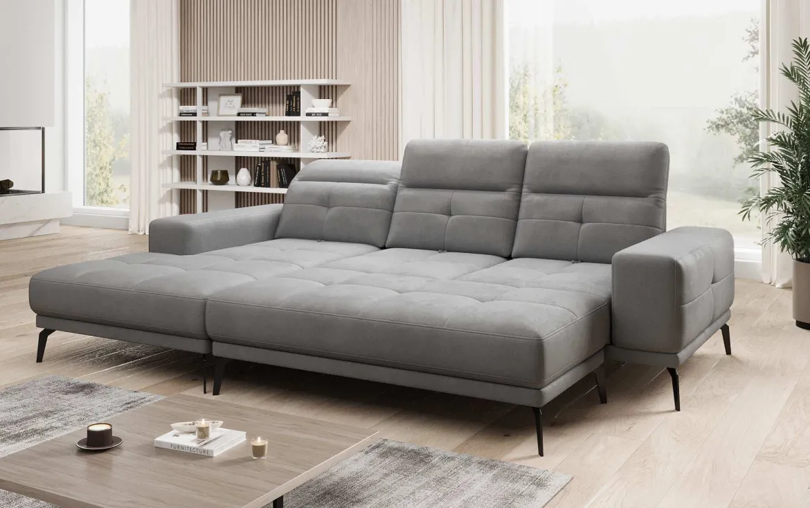 Designer Ecksofa Terina inkl. Beistellhocker