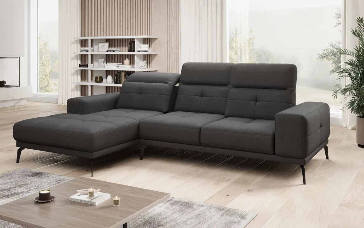 Designer Ecksofa Terina inkl. Beistellhocker