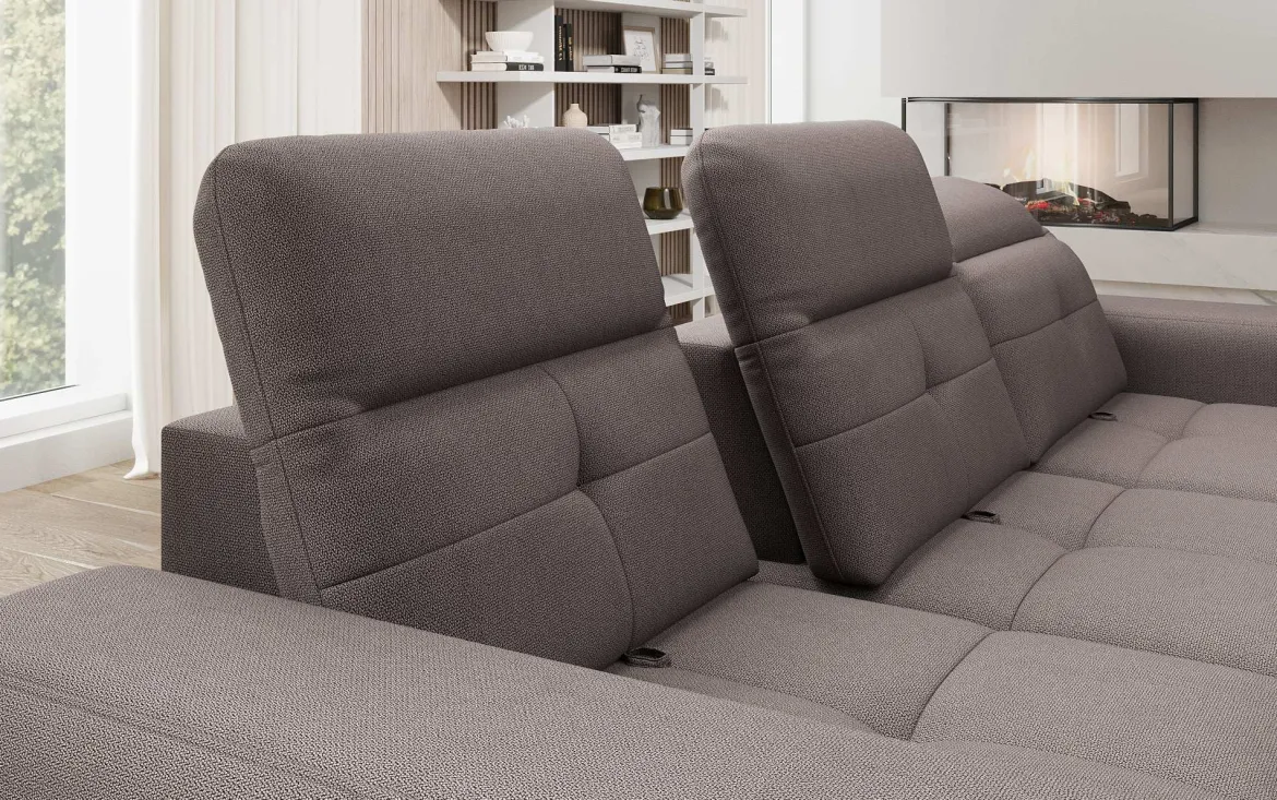 Designer Ecksofa Terina inkl. Beistellhocker