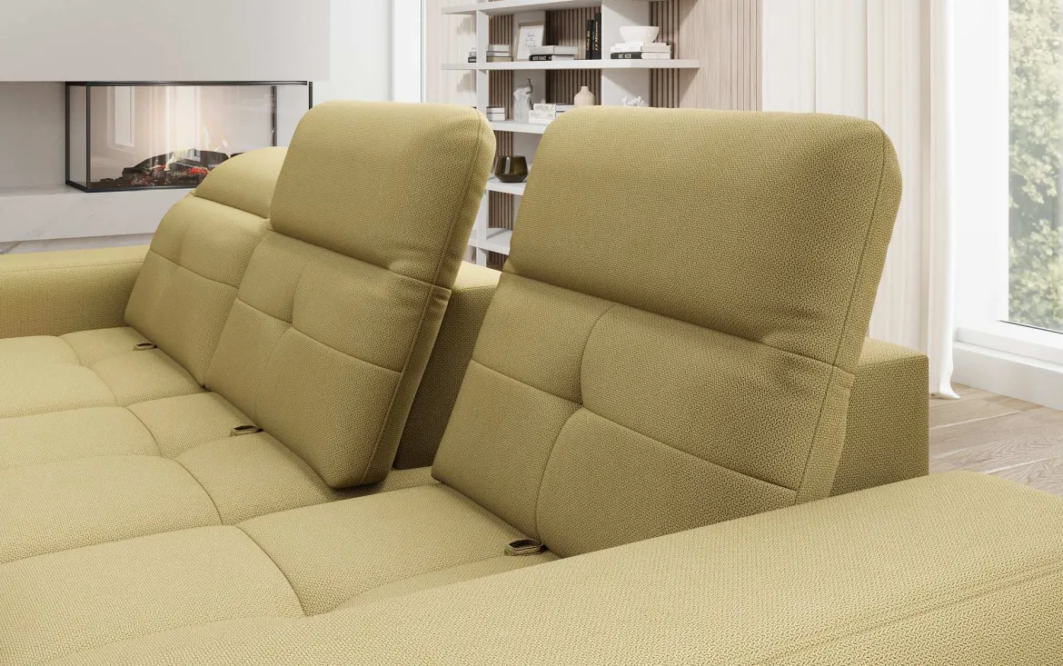 Designer Ecksofa Terina inkl. Beistellhocker