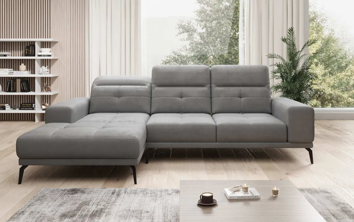 Designer Ecksofa Terina inkl. Beistellhocker