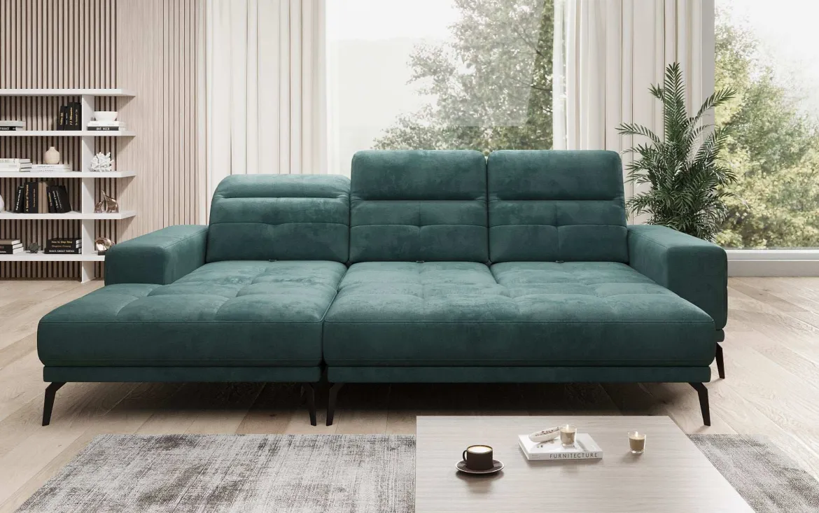 Designer Ecksofa Terina inkl. Beistellhocker
