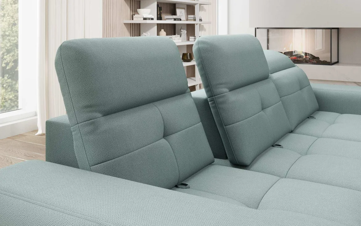 Designer Ecksofa Terina inkl. Beistellhocker