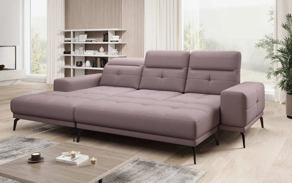 Designer Ecksofa Terina inkl. Beistellhocker