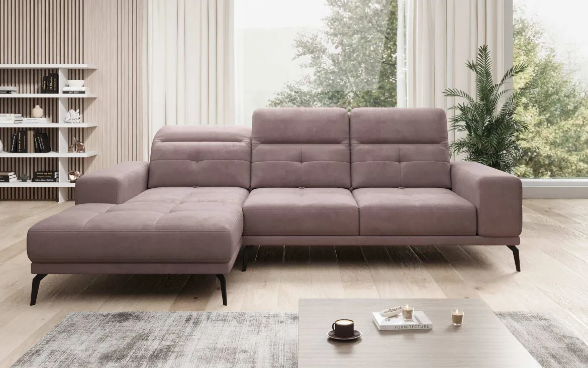 Designer Ecksofa Terina inkl. Beistellhocker