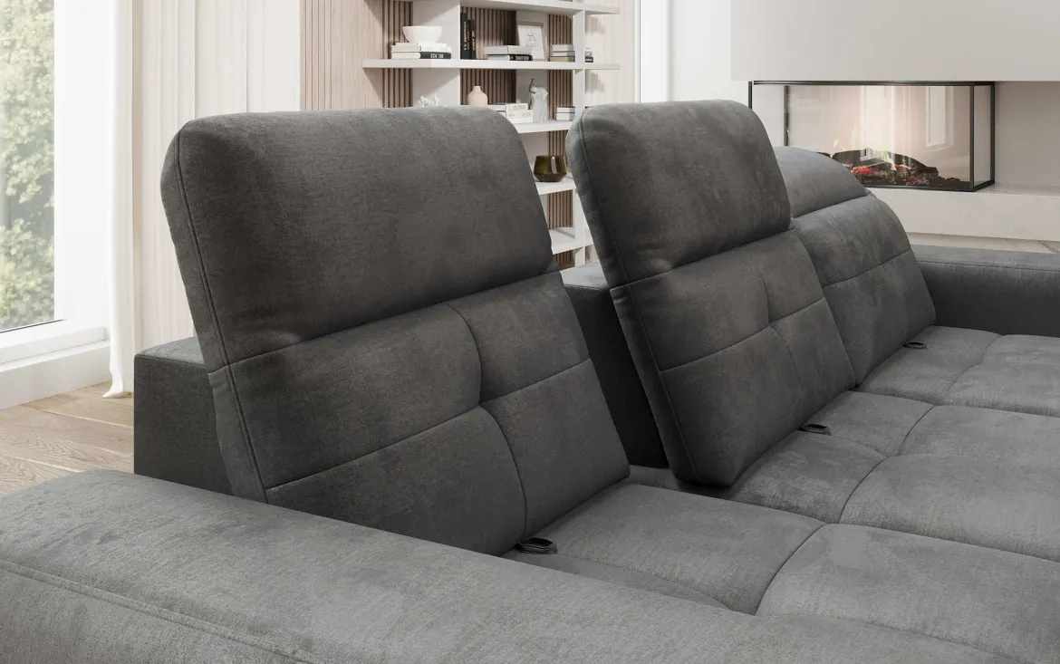 Designer Ecksofa Terina inkl. Beistellhocker