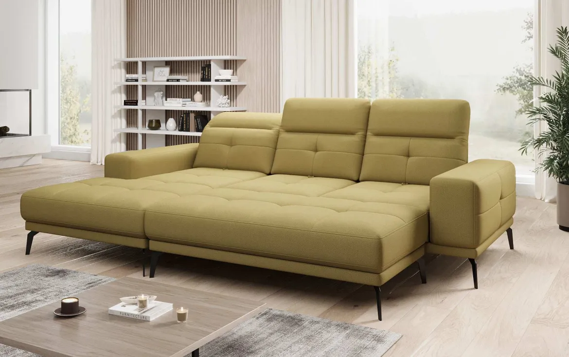 Designer Ecksofa Terina inkl. Beistellhocker