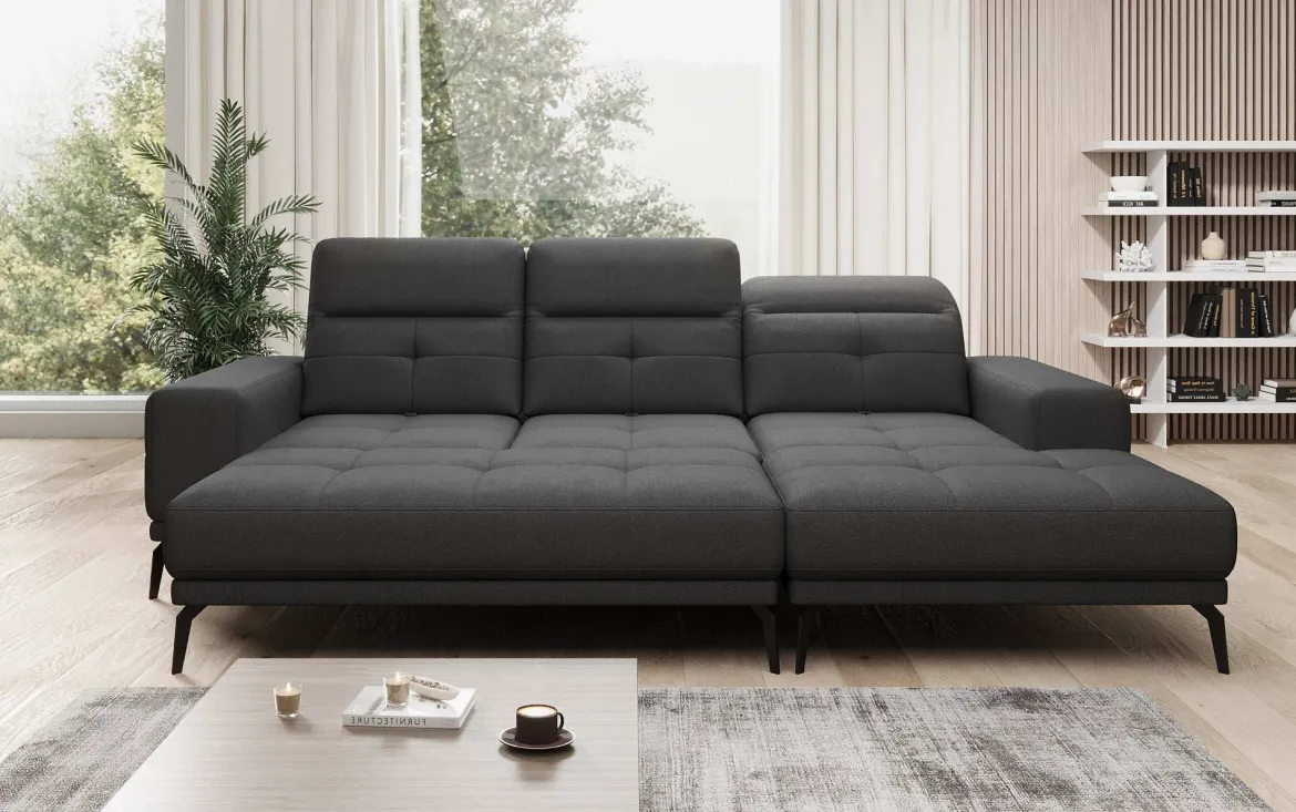 Designer Ecksofa Terina inkl. Beistellhocker