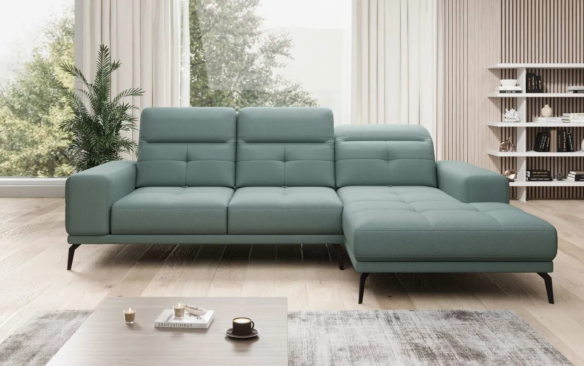 Designer Ecksofa Terina inkl. Beistellhocker