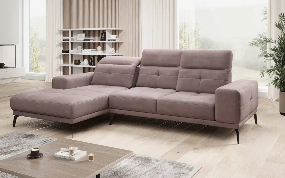 Designer Ecksofa Terina inkl. Beistellhocker