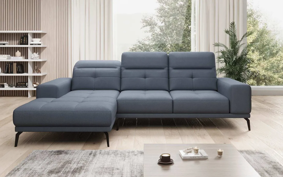 Designer Ecksofa Terina inkl. Beistellhocker