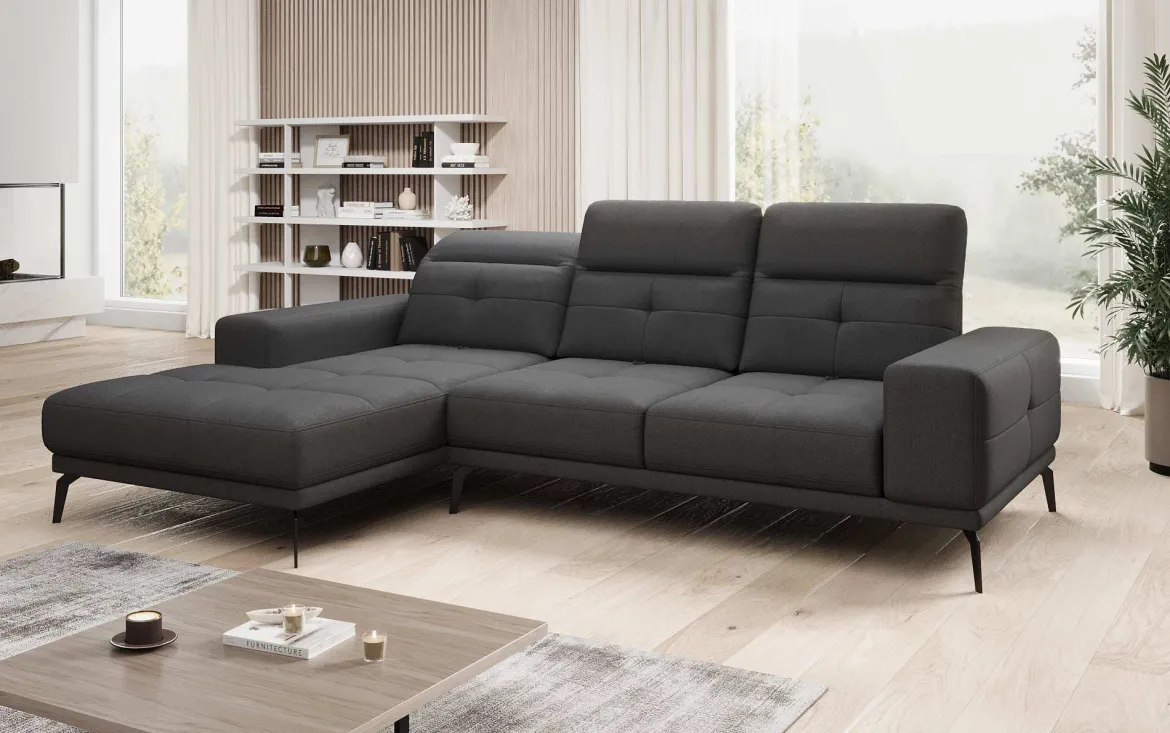 Designer Ecksofa Terina inkl. Beistellhocker