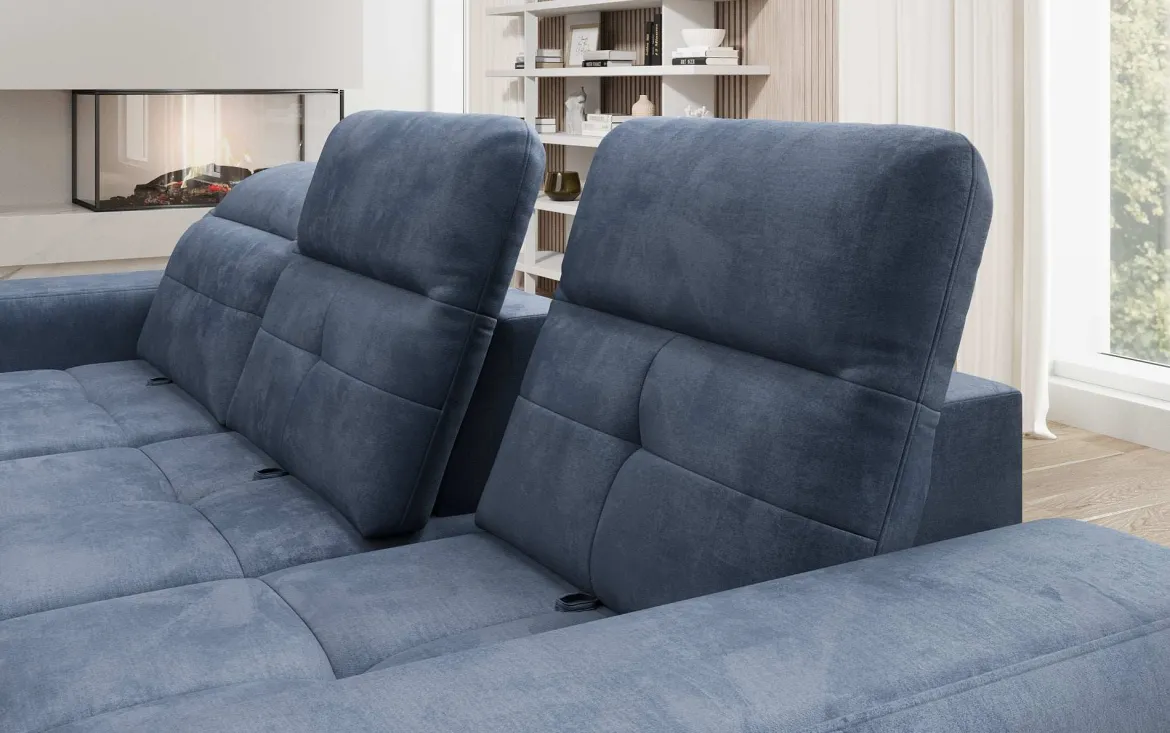 Designer Ecksofa Terina inkl. Beistellhocker