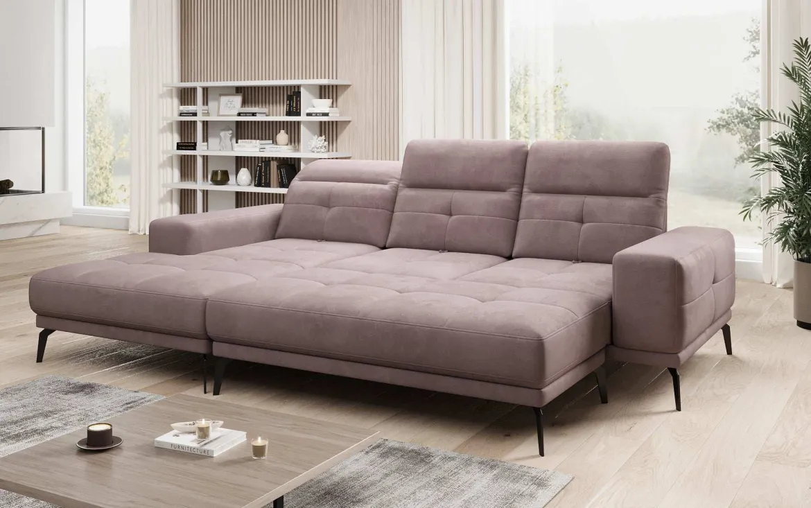 Designer Ecksofa Terina inkl. Beistellhocker